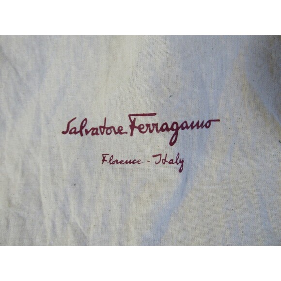 Salvatore Ferragamo Beige Logo Drawstring Shoe Bags Dust Bags 2 of Them EUC - Picture 2 of 11